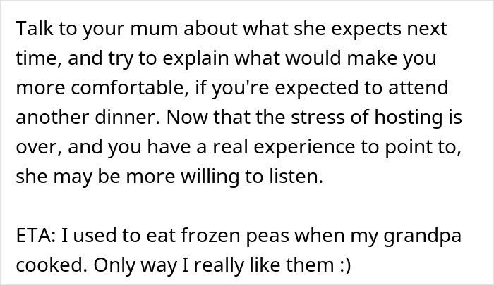 Man picks at his food awkwardly during dinner with mom’s boss, worried about ruining the evening and social impression. Man picks at his food awkwardly during dinner with mom’s boss, worried about ruining the evening and social impression.
