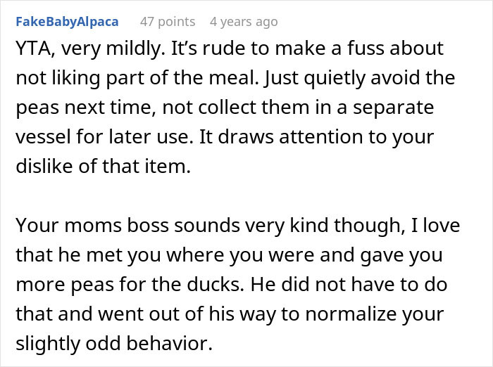 Man picks at his food nervously during dinner with mom’s boss, worried he might have ruined the meeting. Man picks at his food nervously during dinner with mom’s boss, worried he might have ruined the meeting.