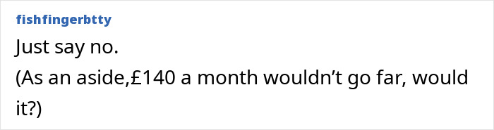 Comment text on social media expressing hesitation about hosting a newly single friend and concerns over sleeping arrangements.