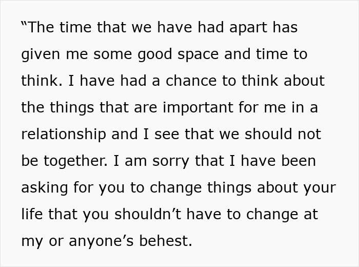 Text showing a man refusing to accept a break-up after a romantic trip with a female friend, reflecting on relationship importance. Text showing a man refusing to accept a break-up after a romantic trip with a female friend, reflecting on relationship importance.