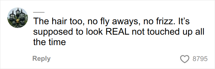 Comment on modern movies looking gray with realistic hair, explaining why millennial gray film style appears unattractive.