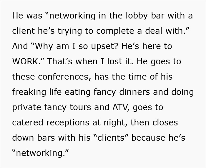 Text describing a man prioritizing work heavily, pretending not to have family while his wife knows and wants to stay. Text describing a man prioritizing work heavily, pretending not to have family while his wife knows and wants to stay.