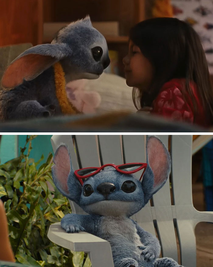 Scene from Disney film featuring a blue alien character interacting with a young girl, highlighting breeding propaganda controversy.