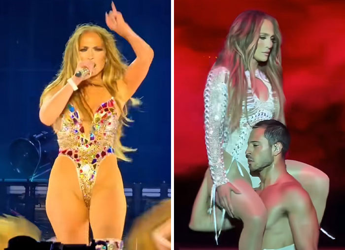 Jennifer Lopez performing in a daring stage outfit, facing criticism while showcasing her bold style at 56 years old Jennifer Lopez performing in a daring stage outfit, facing criticism while showcasing her bold style at 56 years old