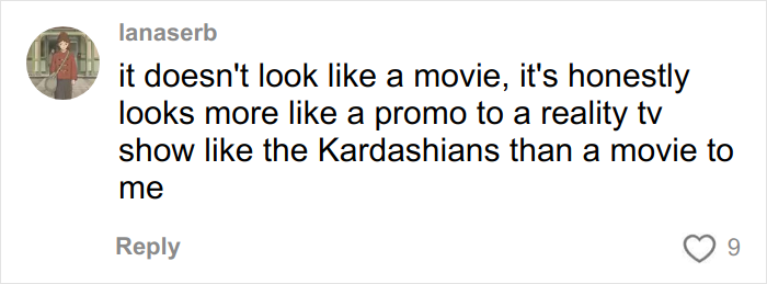 User comment criticizing modern movies for looking more like reality TV promos than actual movies, highlighting the issue of millennial gray in movies.