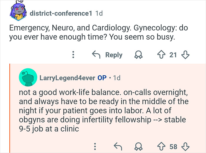 Reddit Q&A with doctors on emergency, neuro, cardiology, and gynecology sharing insights on work-life balance.