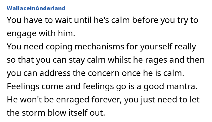 Text excerpt from a parenting advice forum discussing how a mom copes with her kids&rsquo; behavior and anger management.