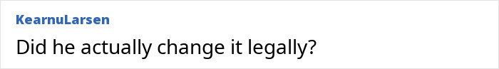 Comment thread with a user named KearnuLarsen questioning if Macaulay Culkin legally changed his name in a discussion.