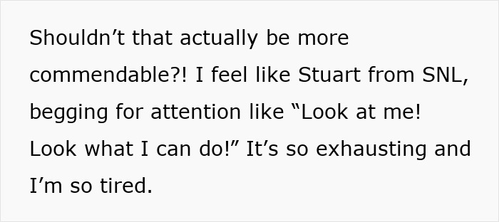 Text excerpt showing a man expressing exhaustion and feeling overlooked, highlighting work-life balance challenges. Text excerpt showing a man expressing exhaustion and feeling overlooked, highlighting work-life balance challenges.