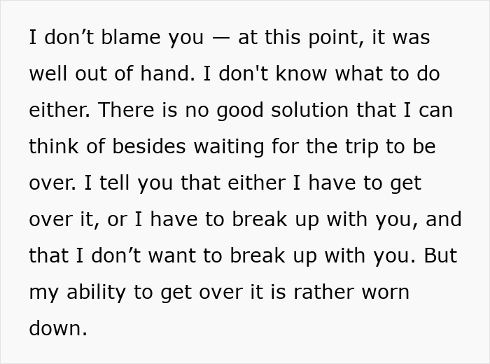 Man refusing to accept break-up after going on a romantic trip with a female friend, showing emotional conflict. Man refusing to accept break-up after going on a romantic trip with a female friend, showing emotional conflict.