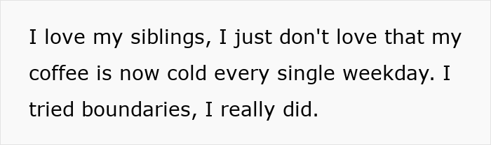 Text image with a quote about sibling love and setting boundaries related to babysitting expectations. Text image with a quote about sibling love and setting boundaries related to babysitting expectations.