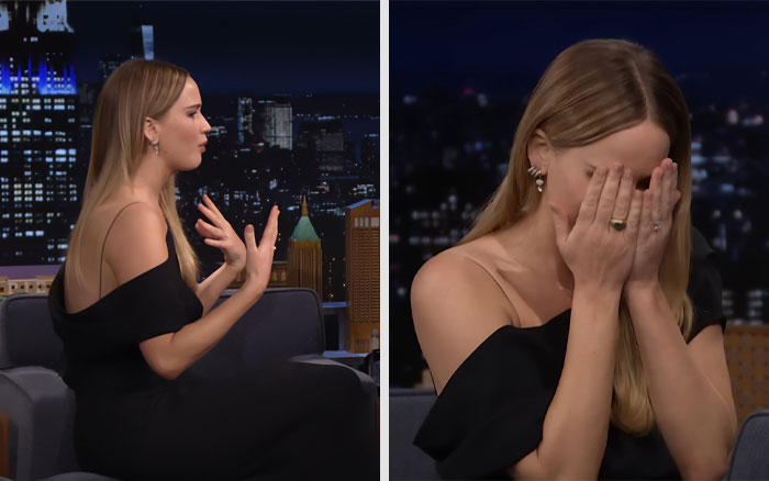 Jennifer Lawrence Leaves Jimmy Fallon Awkwardly Laughing After Emotional And 'Chaotic' Interview