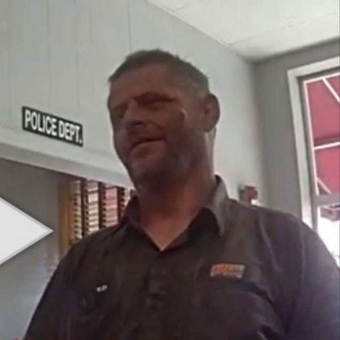 Man standing inside police department, related to step-uncle arrested after 14-year-old girl’s body found in RV case. Man standing inside police department, related to step-uncle arrested after 14-year-old girl’s body found in RV case.