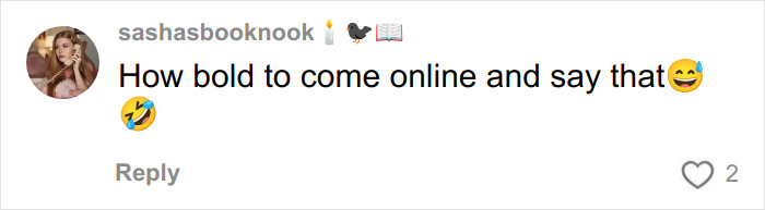 Social media comment reacting to author calling women who read romantasy books not that bright with laughing emojis.