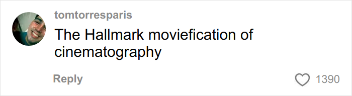 Comment from user tomtorresparis discussing the millennial gray trend and movie aesthetics in modern cinematography.