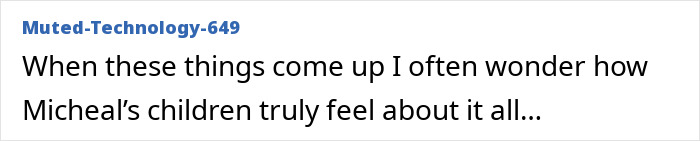 Screenshot of an online comment discussing siblings&rsquo; disturbing new allegations against Michael Jackson amid biopic trailer release.