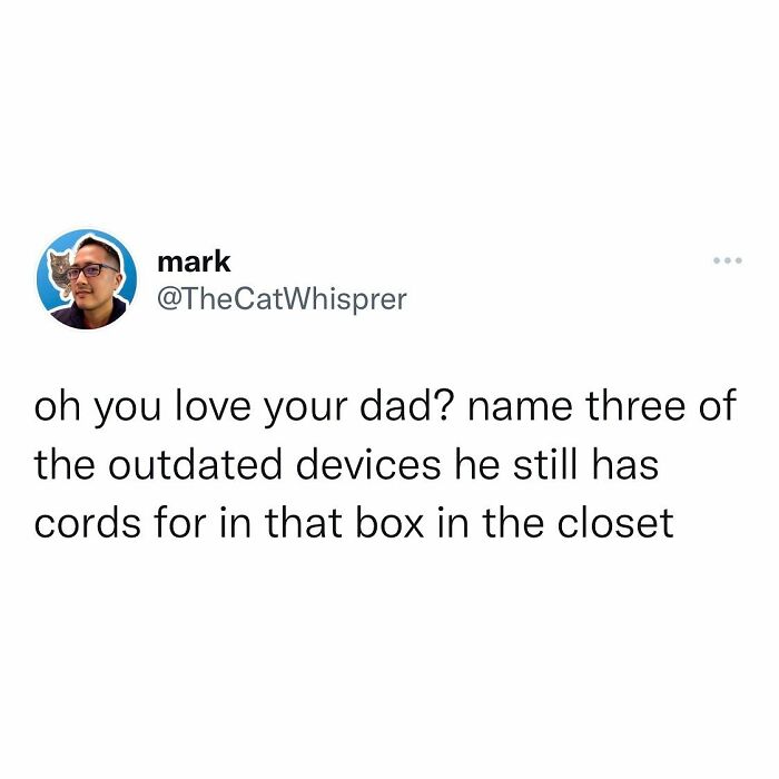 Tweet about parenting humor highlighting outdated devices and relatable family quirks from hilariously relatable parenting tweets.