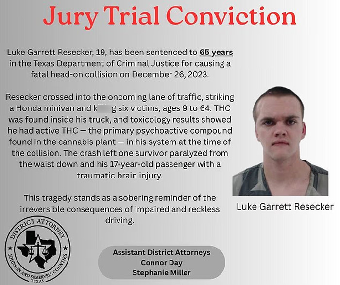 "He Doesn't Look Sorry": Grinning Texas Teen Gets 65 Years After Crash That Wiped Out A Family Of Six