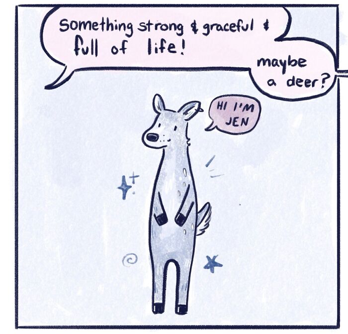 Two women chatting over coffee in a funny and honest comic about life’s little moments by Gabrielle Drolet.