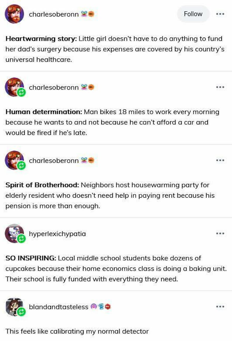 Tweets showing wholesome moments that reveal unexpected truth, part of posts that appeared wholesome with new pics