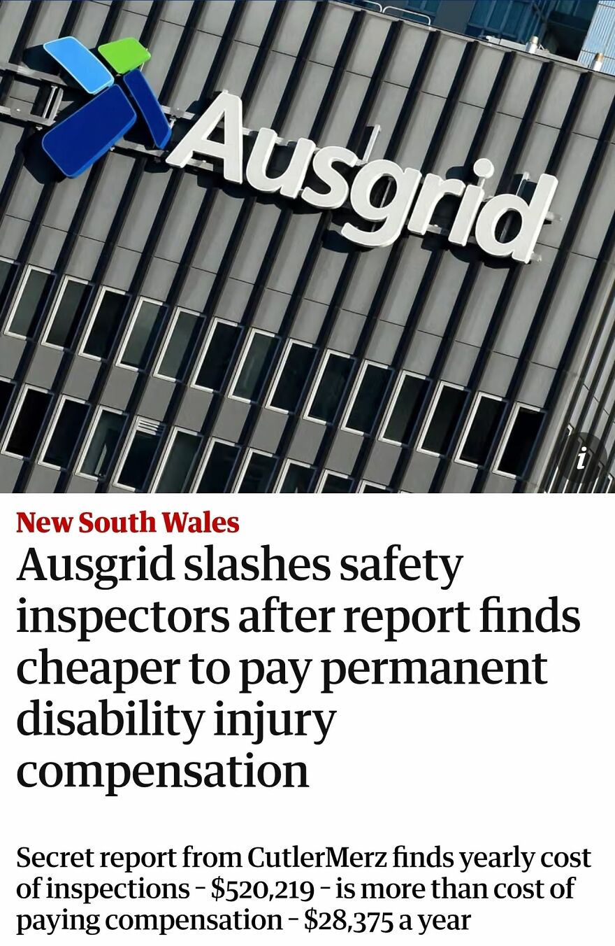 Ausgrid building exterior with logo, related to posts that appeared wholesome until seen for what they truly are.