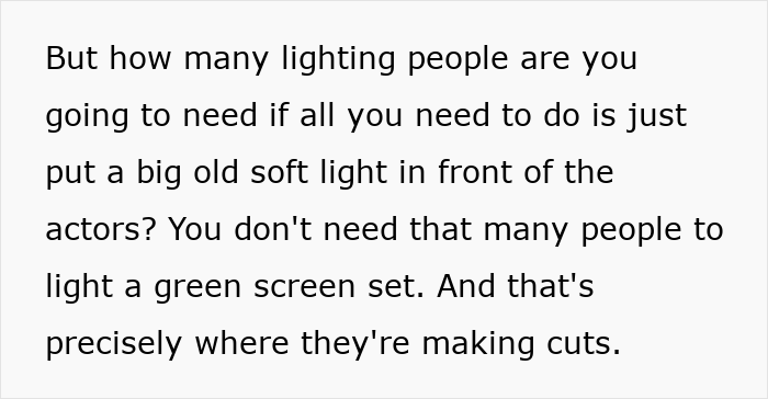 Text excerpt discussing lighting techniques in modern movies contributing to the millennial gray look and visual style.