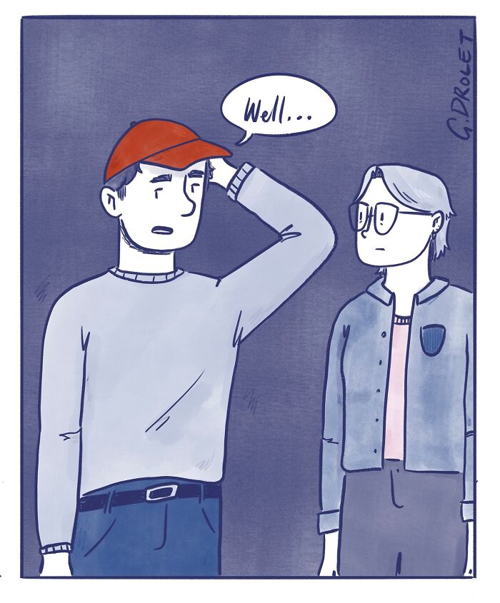 Two characters in a comic discussing the importance of free speech in a funny and honest life moment illustration.