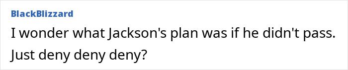 Text comment on a white background discussing Jackson&rsquo;s plan, related to siblings&rsquo; disturbing new allegations against Michael Jackson.