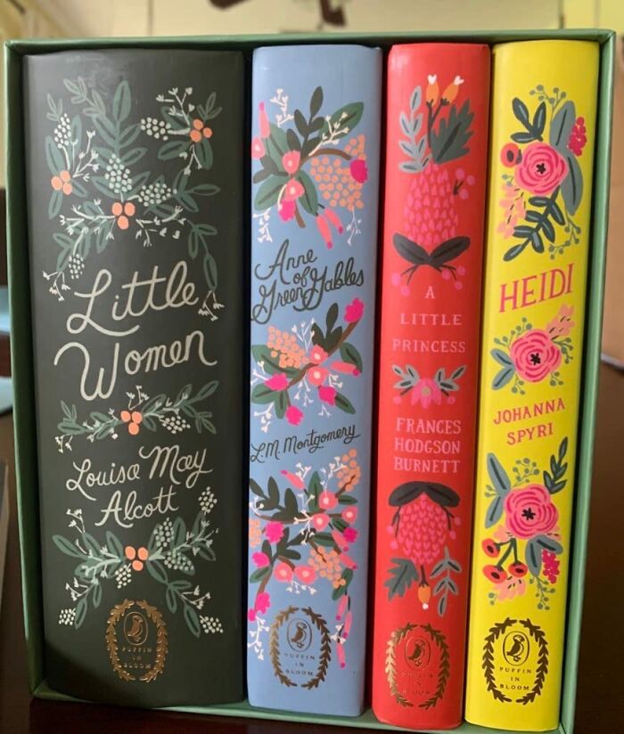 Set of classic floral hardcover books, a perfect gift idea for people who are impossible to shop for.