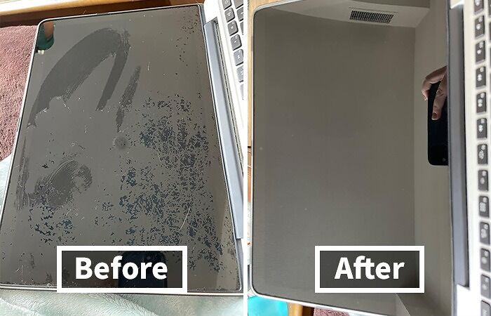 All The Tiny Fingerprints And Mystery Smudges That Have Been Mocking You From Your TV Screen Will Be Completely Annihilated By A TV Screen Cleaner & Microfiber Cloth 