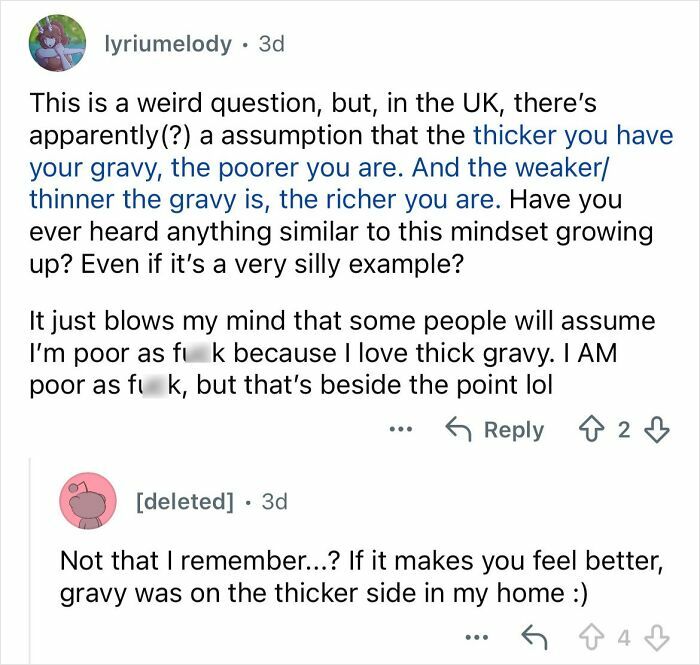 Social media post discussing assumptions about wealth and mindset growing up ultra-privileged in a wealthy family.