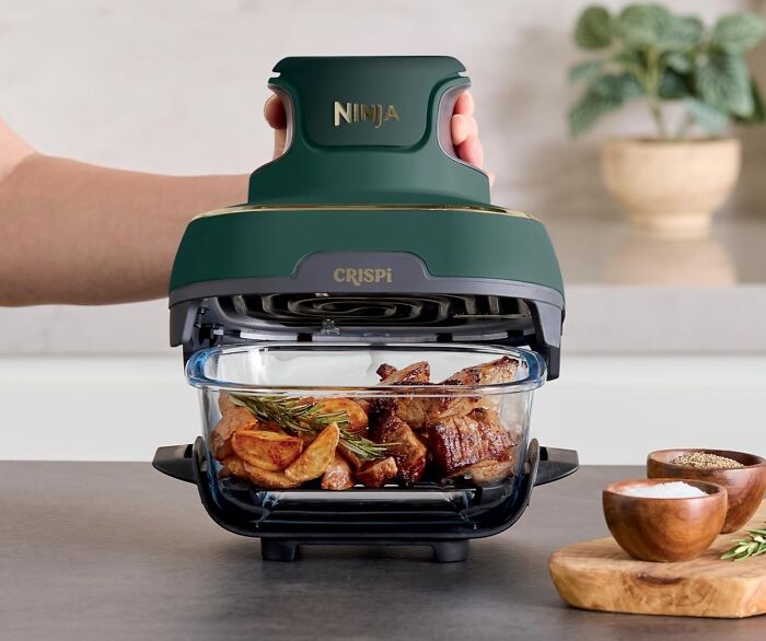  Give Your Countertops The Gift Of Not Being Buried Under A Mountain Of Appliances With This 5-In-1 Portable Glass Air Fryer 