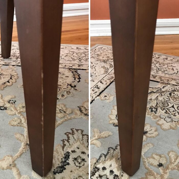 All The Nicks And Dings On Your Furniture That Tell The Story Of "That Time You Tried To Move The Couch Yourself" Can Be Your Little Secret With This Wood Scratch Repair Kit 