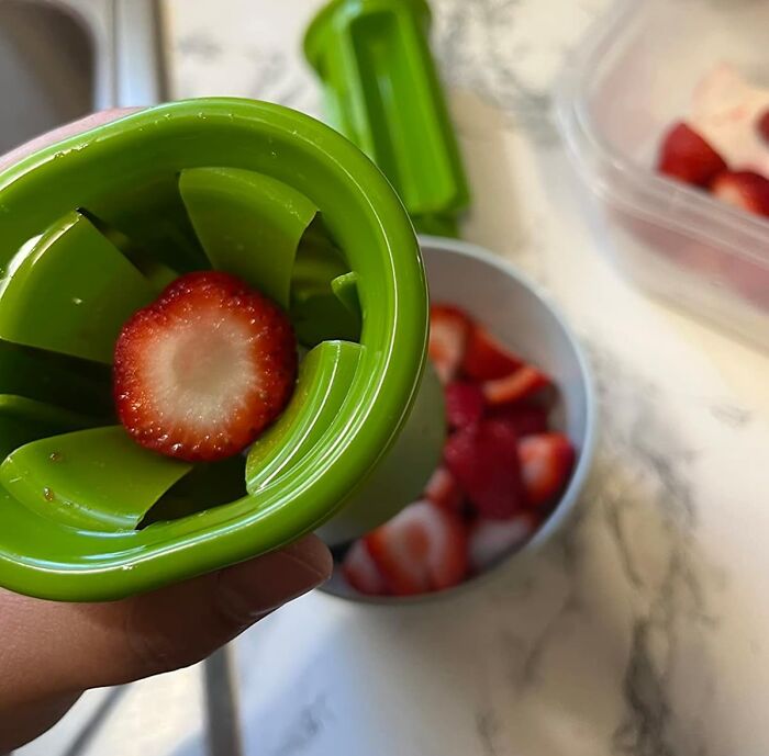  The Relentless Winter Demand For Perfectly Quartered Grapes And Sliced Strawberries Will No Longer Break Your Spirit Thanks To This Fruit & Veggie Divider 