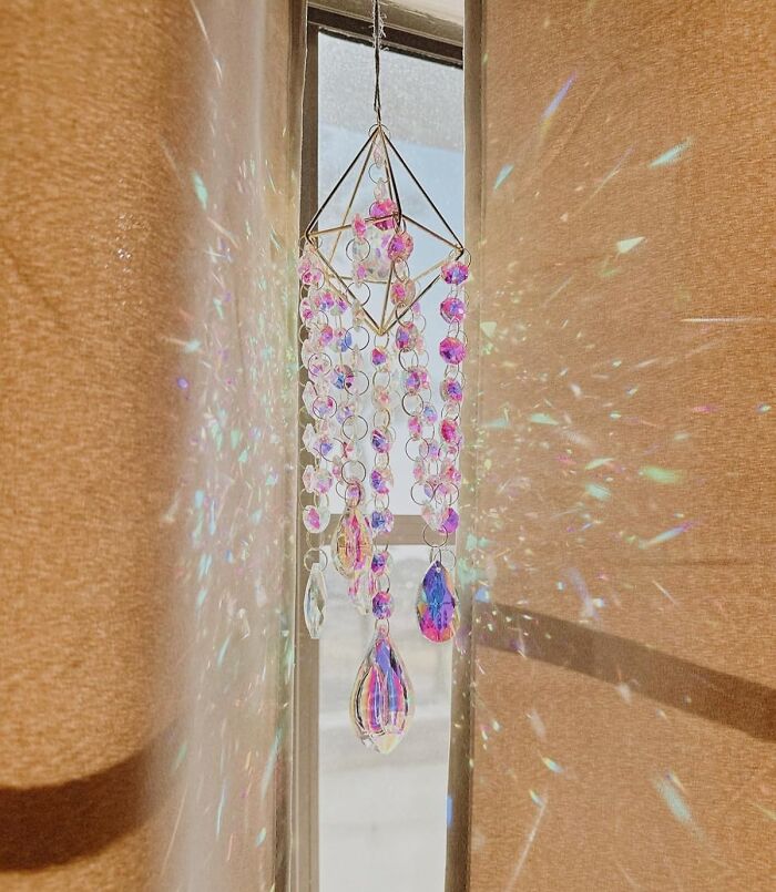 Turn Your Living Room Into A Dazzling Disco Ball Of Rainbows Every Time The Sun Hits Just Right With This Crystal Suncatcher 