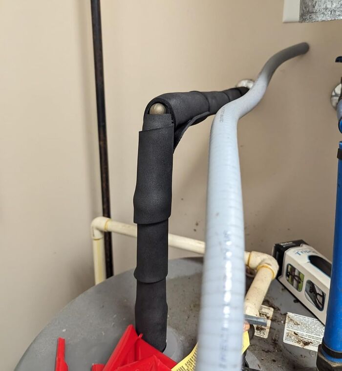 Wrap Your Pipes In Some Insulating Tape To Keep Them From Getting Frozen Solid