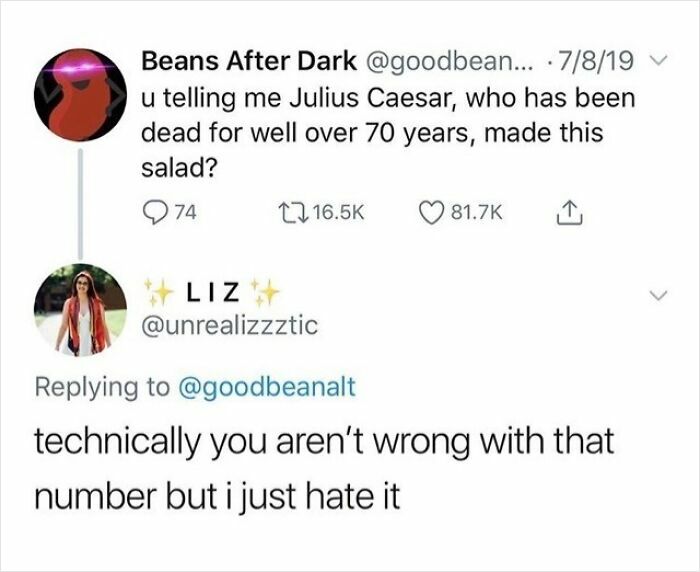 Tweet conversation highlighting a humorous misunderstanding, fitting the theme of unhinged pics of people doing exactly what they were asked to do.