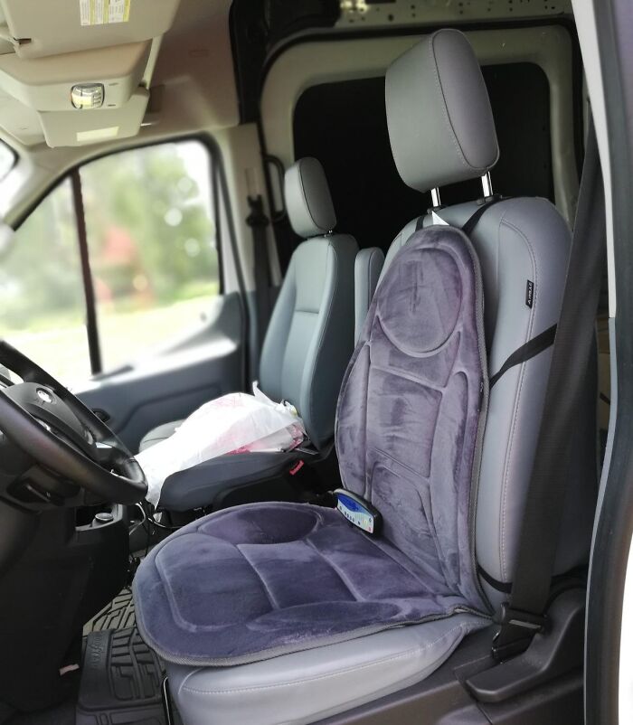 That Soul-Crushing, Frozen-Leather-Seat Shock You Get On A Cold Morning Can Be A Distant Memory With A Massaging Seat Cushion With Heat Treatment 