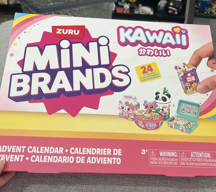 Zuru Mini Brands Kawaii advent calendar with 24 collectible tiny toys for a fun countdown to Christmas.