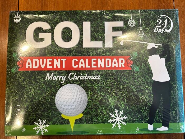 Golf advent calendar featuring 24 days of surprises, combining festive fun with the excitement of Christmas countdown.