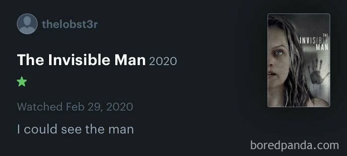 Screenshot of a funny 1-star review saying I could see the man, illustrating ridiculous 1-star reviews that businesses found amusing.