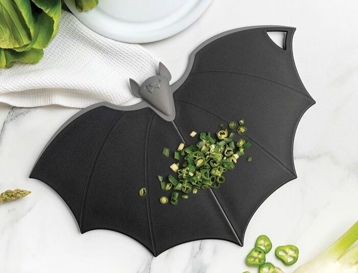 Your Kitchen's Goth Phase Just Got A Whole Lot More Practical With A Foldable Bat Cutting Board 