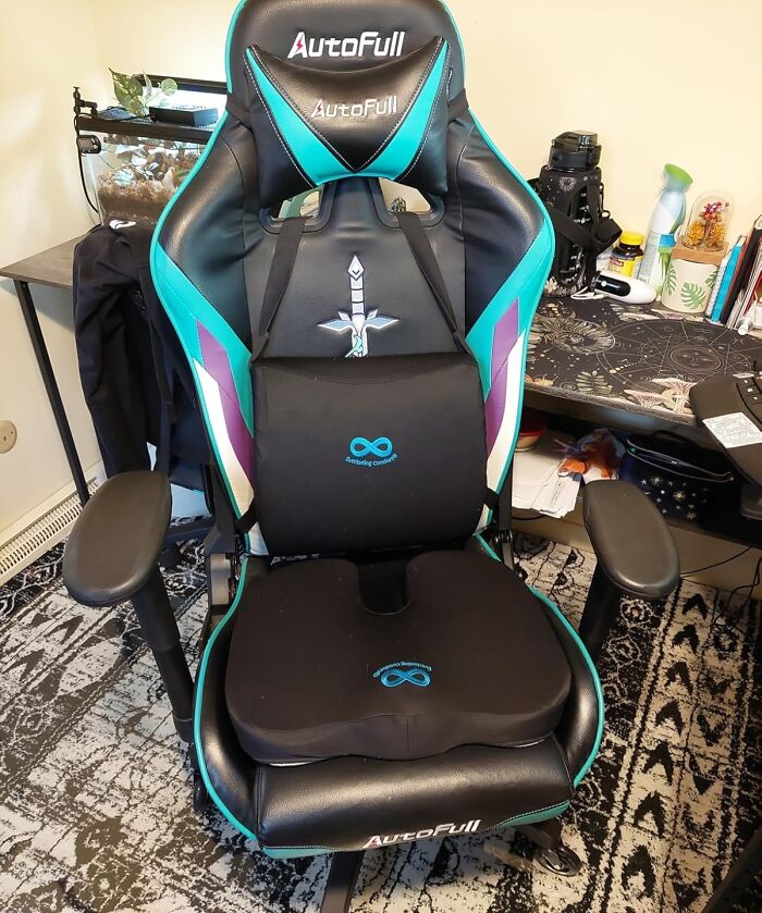 Gaming chair with ergonomic cushions and sleek design, featured in Black Friday deals to add to your wishlist.