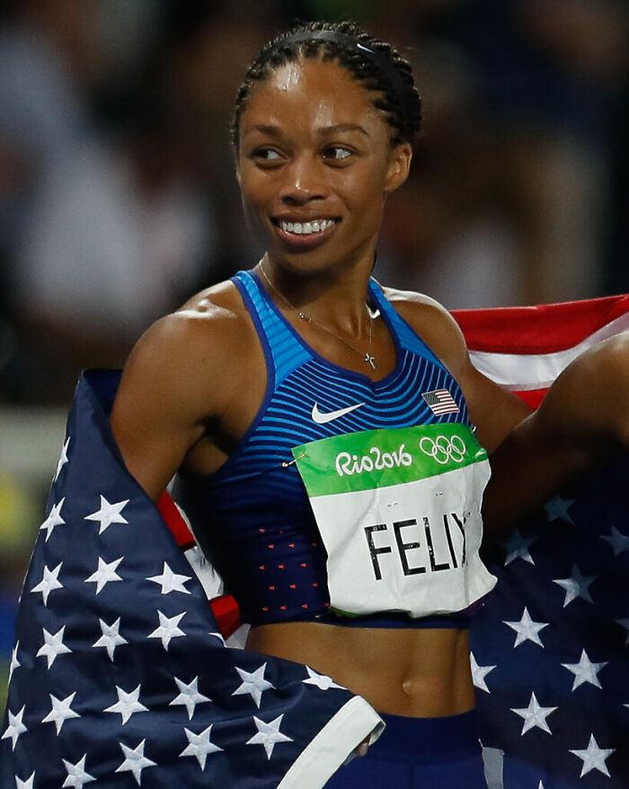 Sprinter Allyson Felix, 40