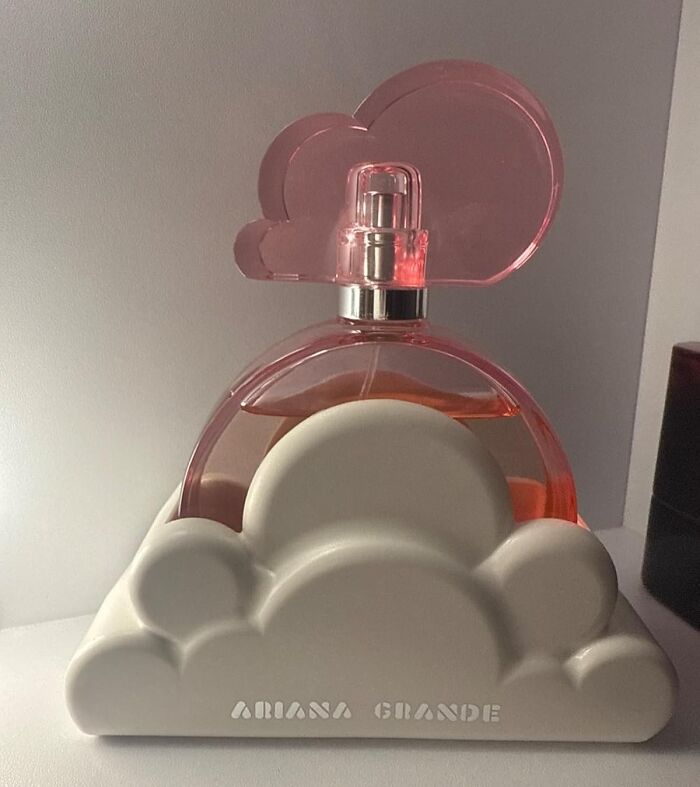Ariana Grande perfume bottle with cloud-shaped holder, a trendy and popular stocking stuffer gift idea.