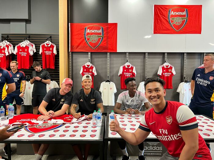 Fans meeting Arsenal players, turning big and small dreams into reality with memorable football moments and inspiration.