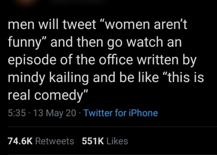 Screenshot of a tweet highlighting savage women roasting men online with humor and comedy references.