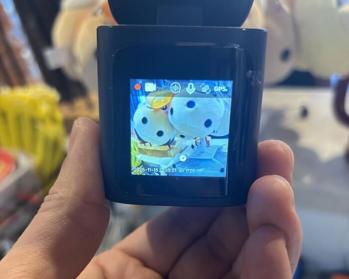 Close-up of a hand holding a camera screen displaying plush toys, highlighting main character splurges of Black Friday week.