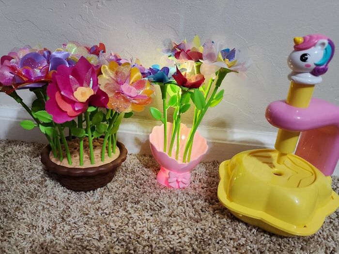 The Official Centerpiece For The Kids' Table Can Now Be A Beautiful, And Most Importantly, Shatterproof, Creation From A Fabric Flower Bouquet Making Set 