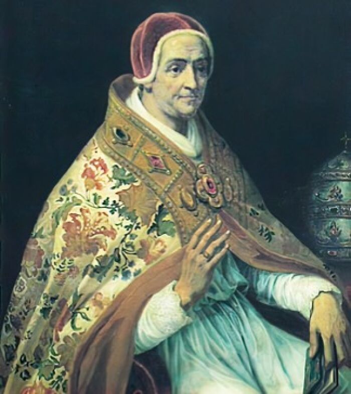 Portrait of a historical figure in ornate robes, illustrating a hilarious historical event that sounds made-up.